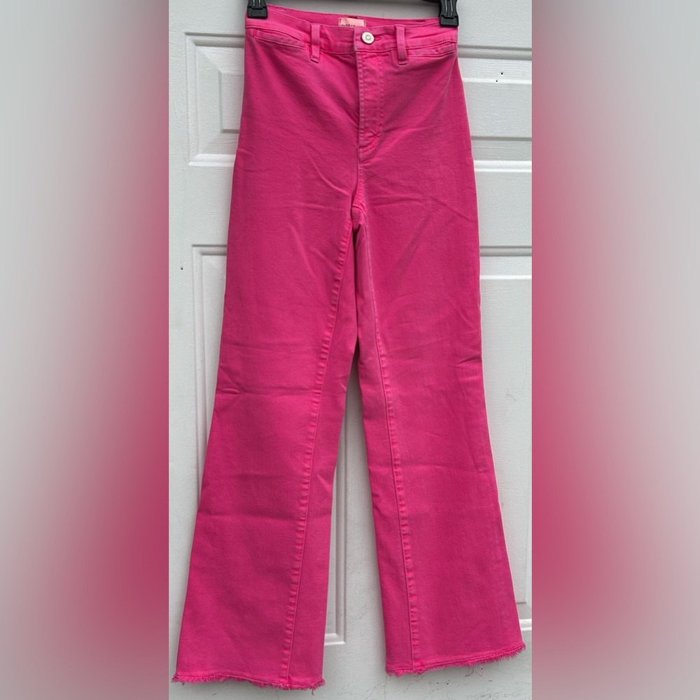 Alice+Olivia Pink Straight Leg Jeans
